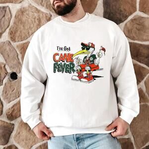 Miami Hurricanes Cane Fever College Football Graphic White Sweatshirt
